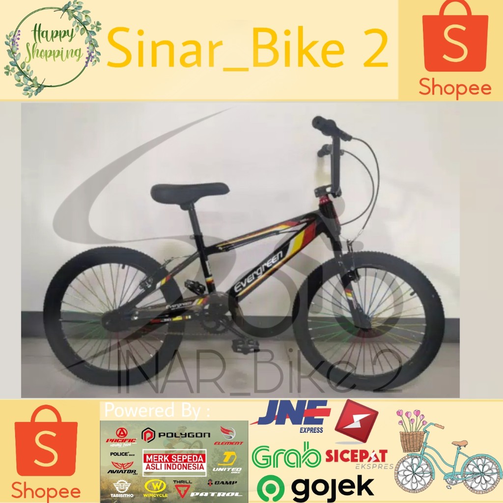 Sepeda BMX Evergreen B1 Anak 20 Inch Jari-jari Warna (Ekspedisi)