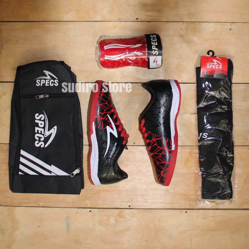 PROMO TERBATAS  Sepatu Futsal Specs Accelerator Spyder, Paket Komplit Sepatu Futsal Specs Accelerato
