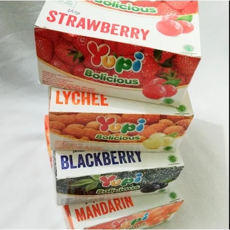 

[PROMO!!] Yupi Bolicious 1 box isi 24pcs - permen yupi - Blackberry-Strawberry-LECI-JERUK