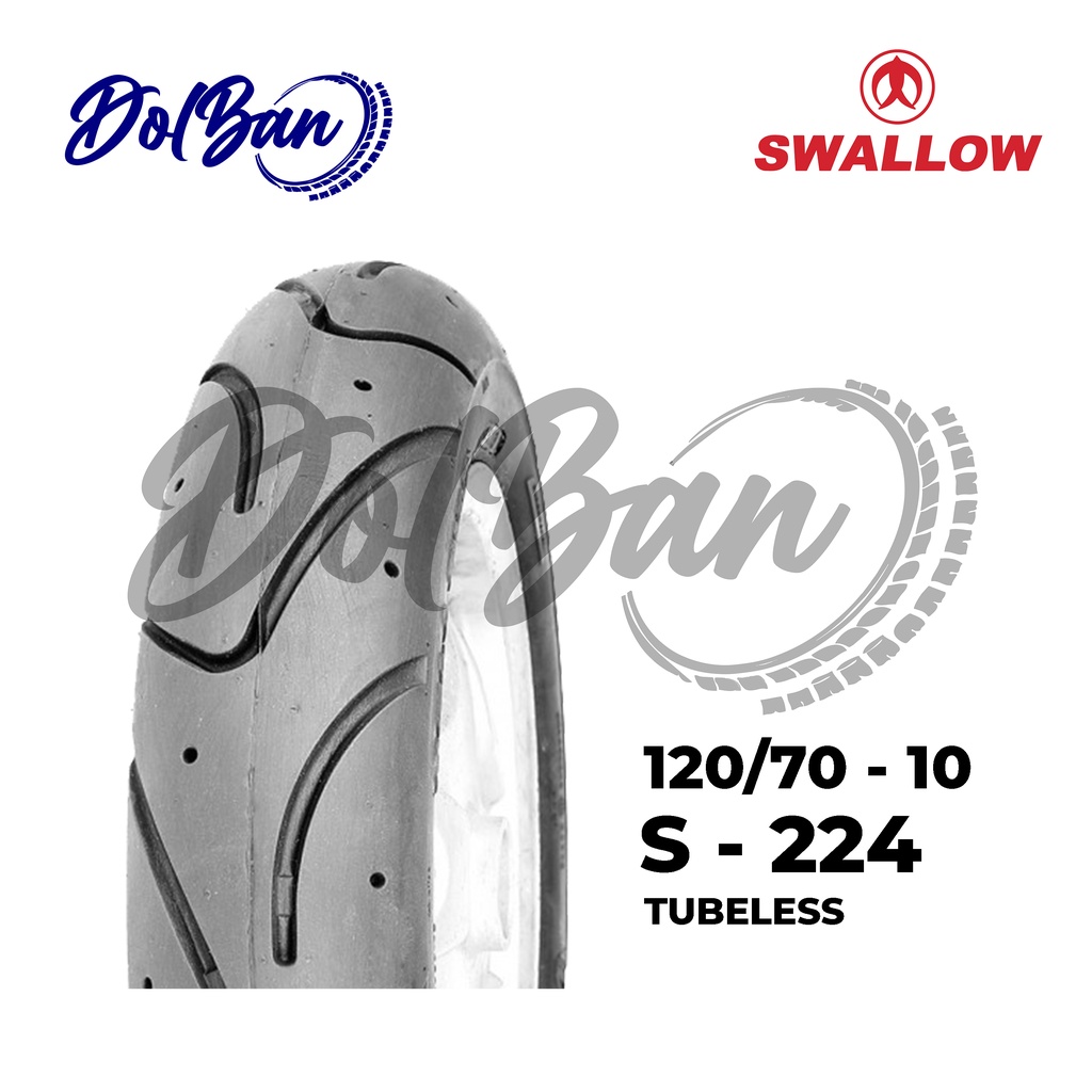 BAN LUAR SWALLOW 120/70-10 RING 10 S-224 TUBELESS