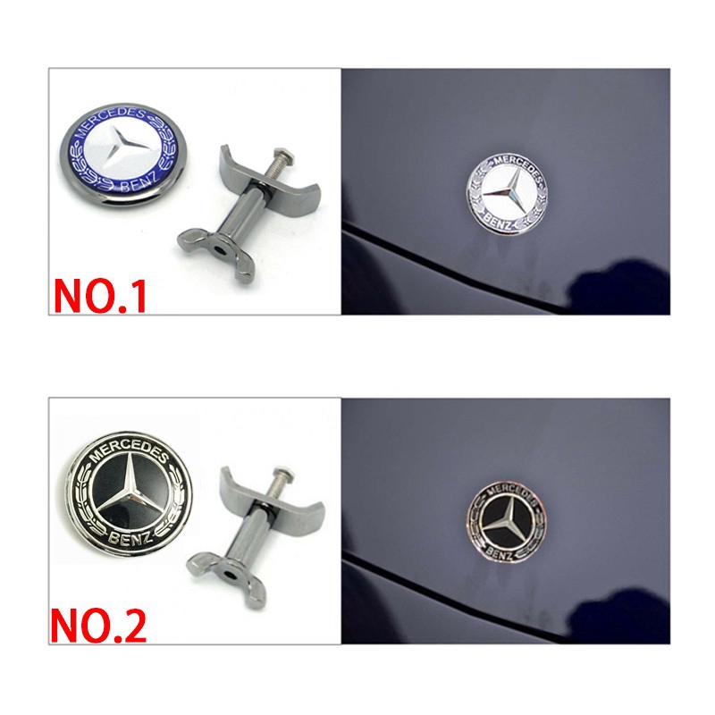 Stiker Emblem Logo Night Knight 45mm Bahan Zinc Alloy Untuk Kap Depan Mobil Mercedes Benz Amg Apple