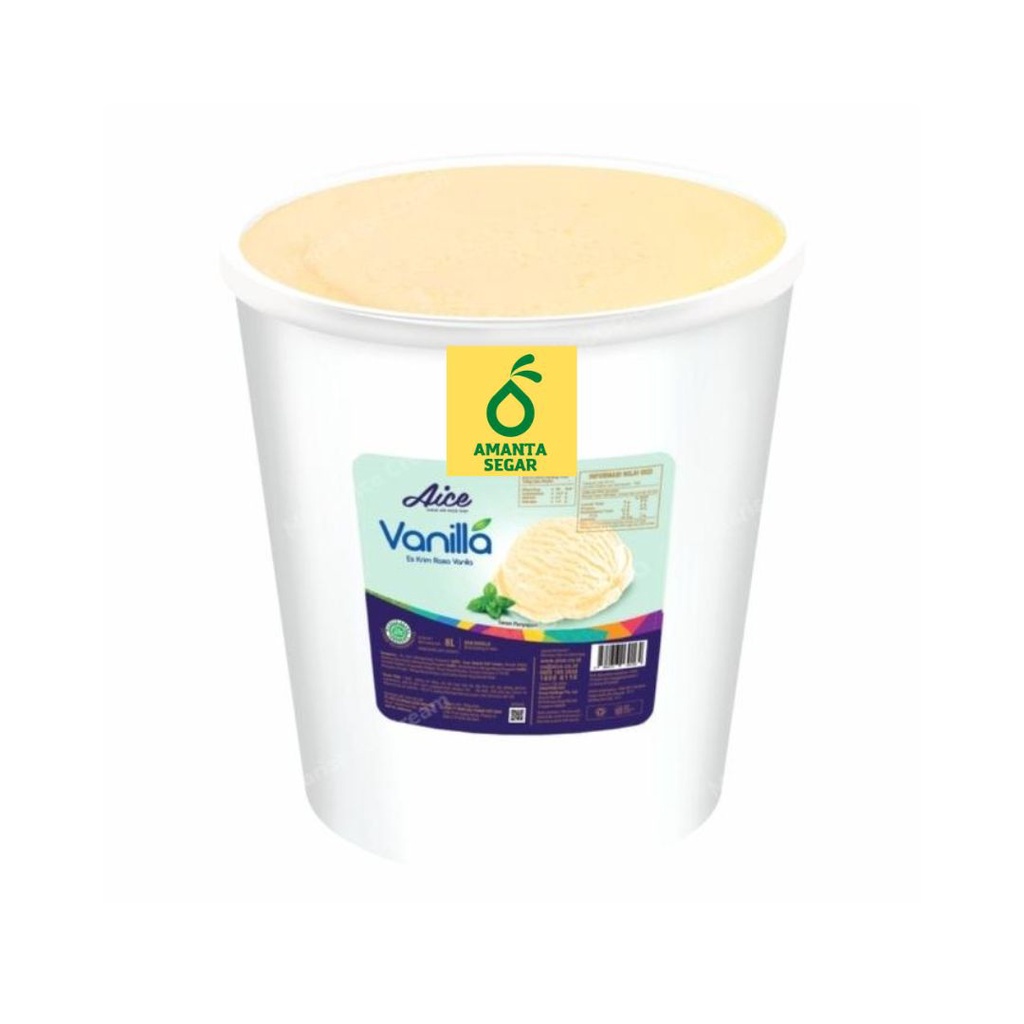 

Es Krim Aice Ice Cream Premium Vanila Bucket 8 Liter Ember Kecil Manis Lembut Segar Premium Bersih Sehat Berkualitas