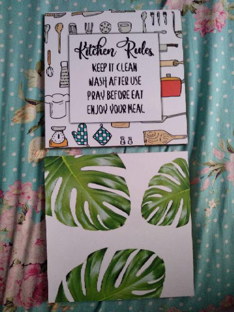 Wp Project Hiasan Dinding Walldecor Pajangan Dinding Shabby Chic Tropical Monstera