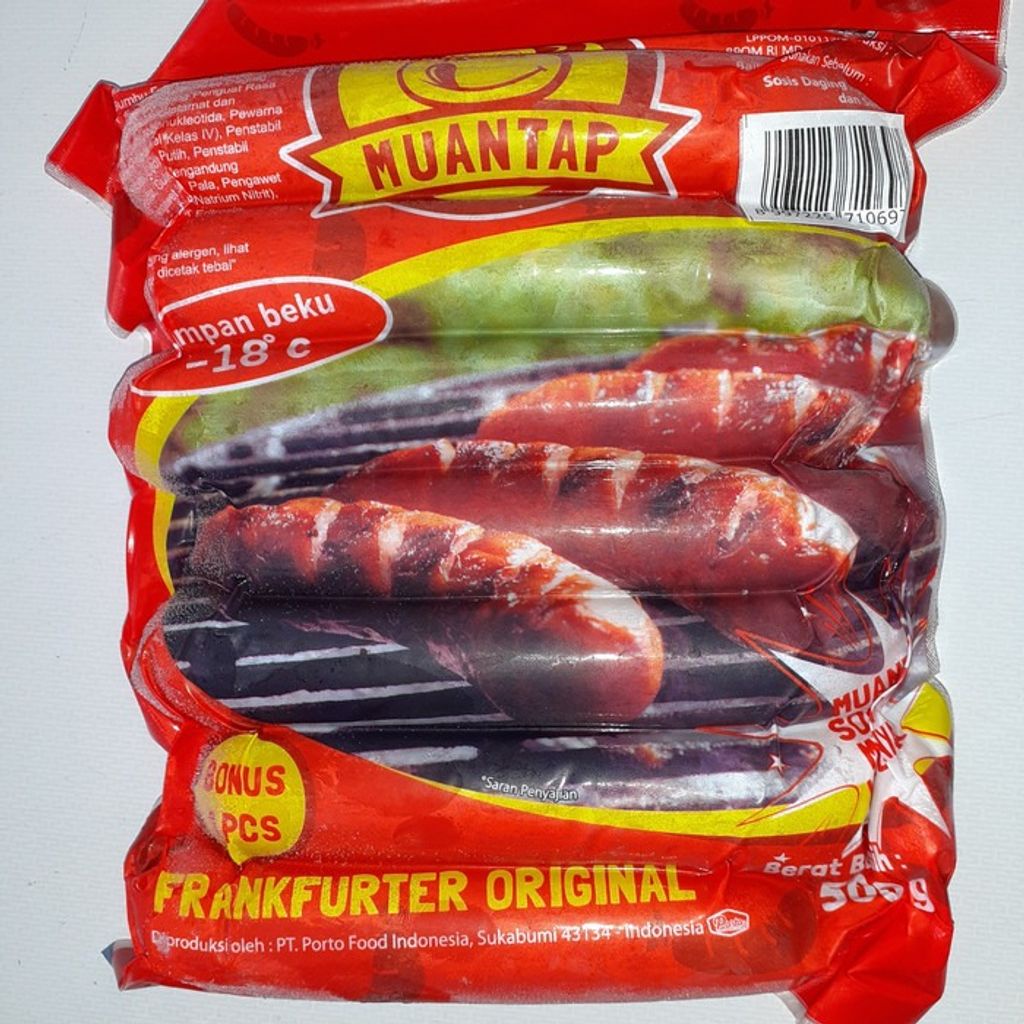 MUANTAP Sosis Sapi Frankfurter Jumbo 500 Gram