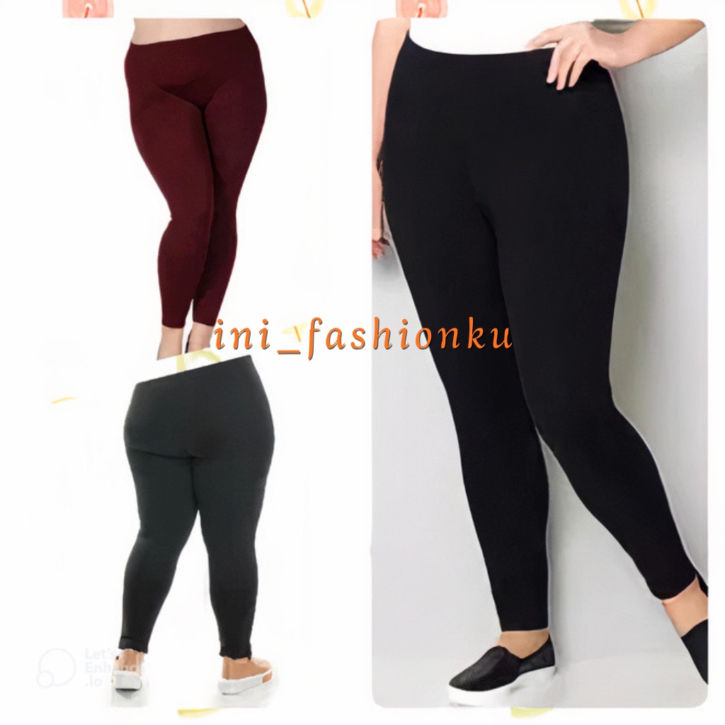 ( BISA COD ) LEJING KAOS TEBAL WANITA UKURAN LENGKAP L XL XXL XXXL / LEGGING SOFT RAYON SUPER STRETCH / LEGING WANITA INF