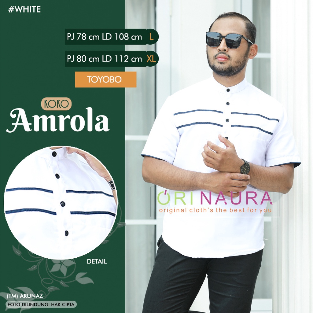 ATASAN PRIA/BAJU KOKO SUPER ADEM & TEBAL ~ BAHAN TOYOBO PREMIUM ~ KOKO AMROLA ORIGINAL NAURA