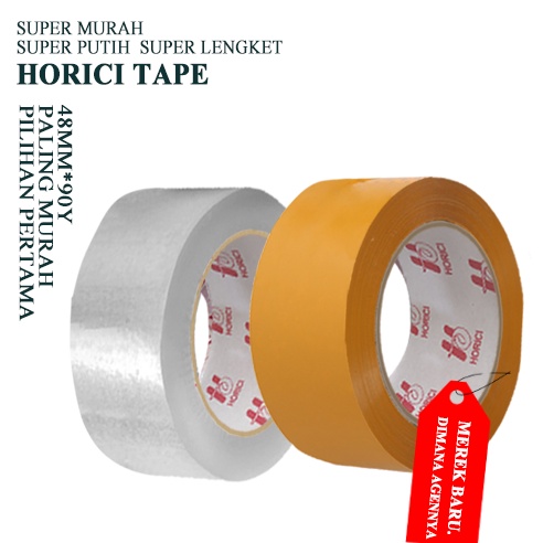 

MEREK HORICI ASLI MURAH SUPER CLPER 48mmx90Y LAKBAN BENING DAN COKLAT HORICI TAPE