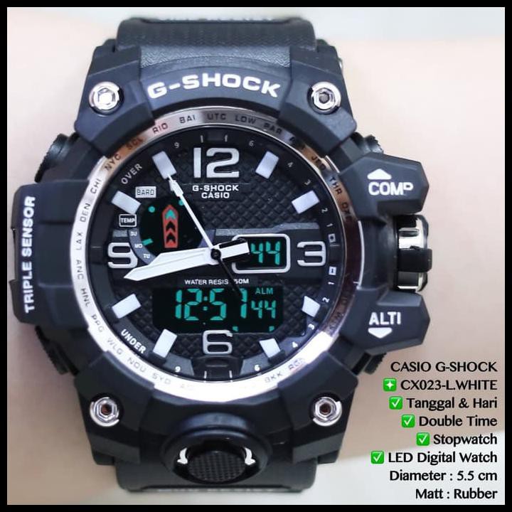 TERLARIS JAM TANGAN CASIO PRIA GSHOCK FERRARI COWOK TALI RUBBER KARET LIMITED - LISTWHITE