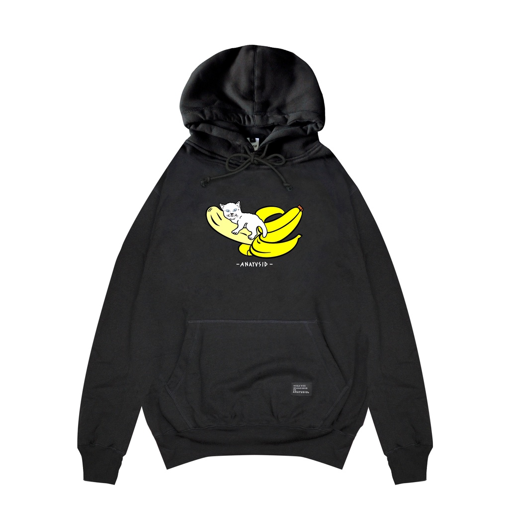 anayusid | jaket pullover hoodie black | banana hd dw