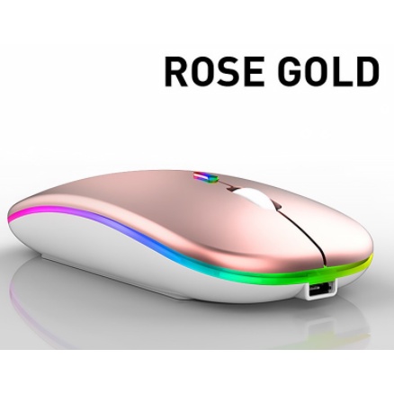 Mouse/Mouse wireless/Mouse AVAN/Set mouse dan alas mouse nirkabel-bluetooth led rose