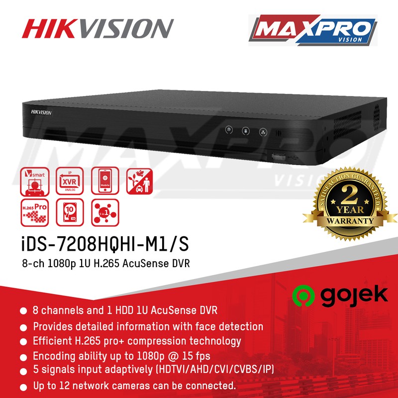 IDS-7208HQHI-M1/S - HIKVISION DVR 8 CH