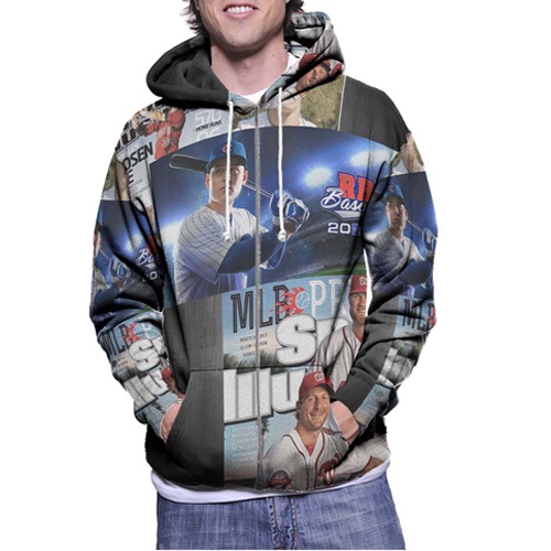 Jaket Hoodie Zipper Fullprint Baseball Bahan Polyester Jersey [Hoodie Dengan Ritsleting] Zipper Hood