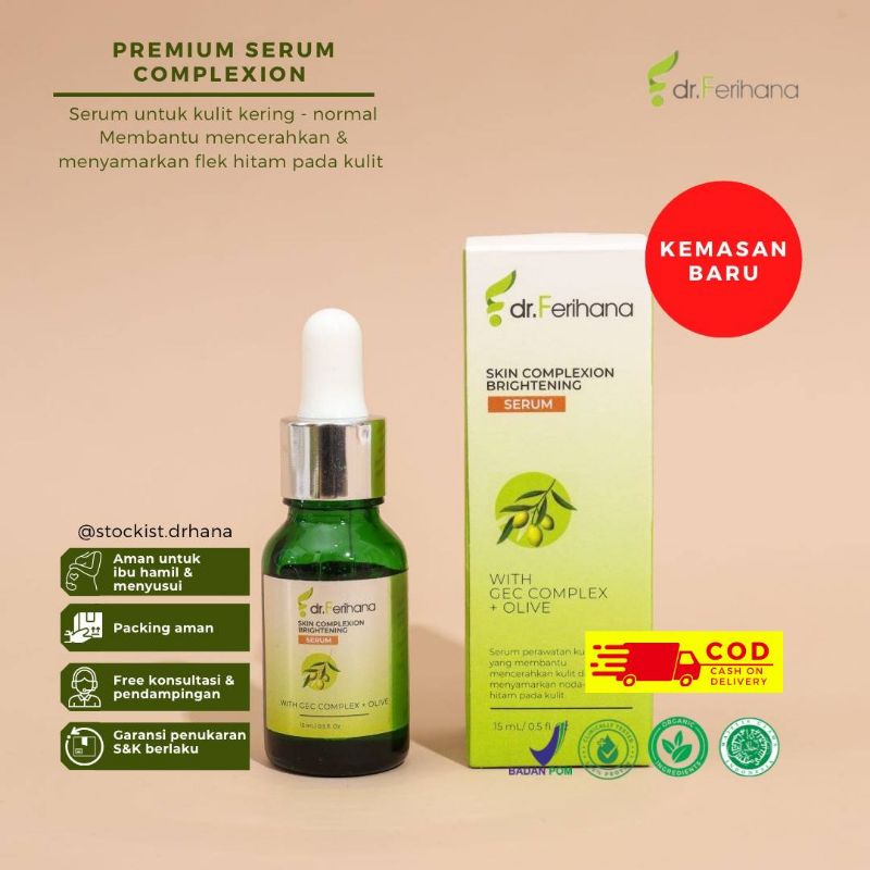 Dr Ferihana Cosmetics Premium Serum Translucent Pencerah Pemutih Kulit Wajah Normal Kering Flek Mela