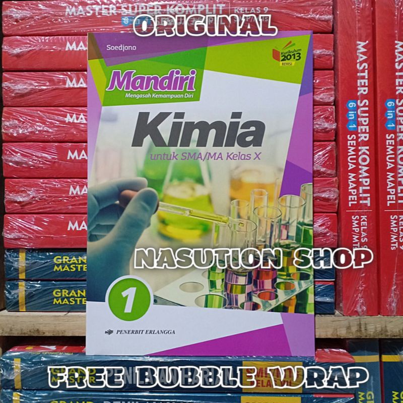 Original Buku Mandiri Kimia Kelas 1 / 10 X SMA K13 Revisi Erlangga