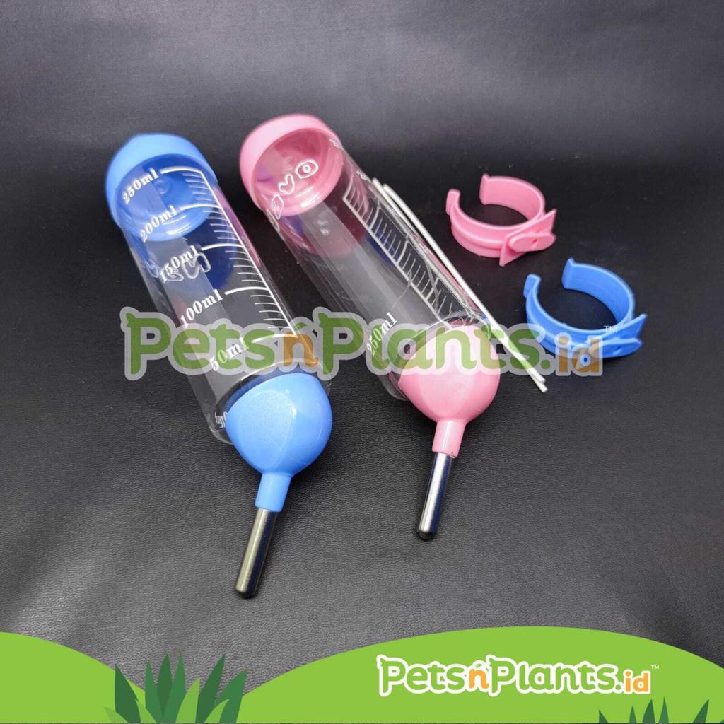 Tempat Minum Botol Plastik DRINKING BOTTLE Hewan Hamster Kelinci Anjing Kucing Satu Pabrik dengan NAVO 250 ML