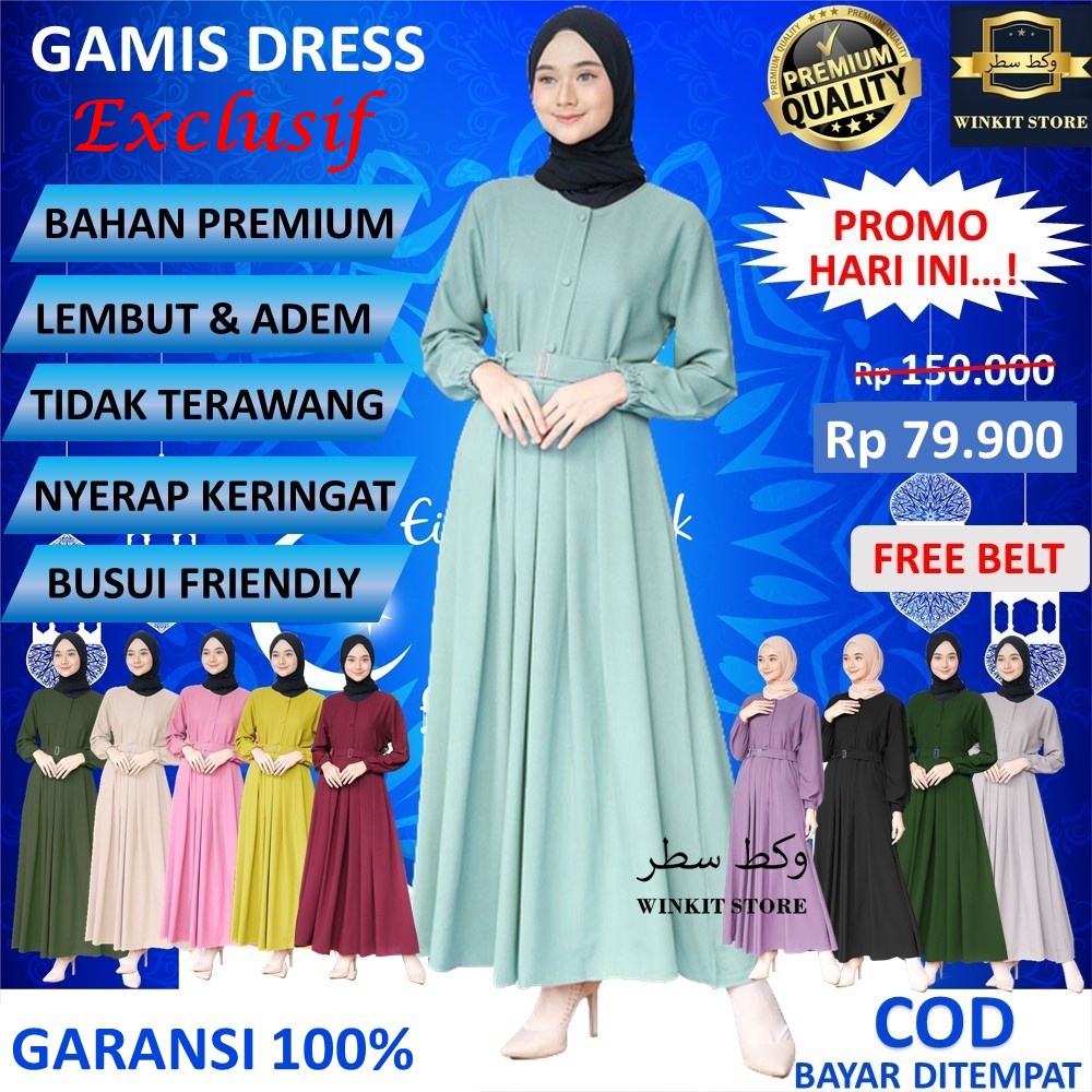 Baju Gamis Dress Pakaian kondangan Busana Pesta Branded Sisa Export Eksport Ekspor Fashion Muslim Wa