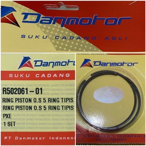 Ring piston seher untuk Vespa pxe excel ukuran 5M ring tipis danmotor limited