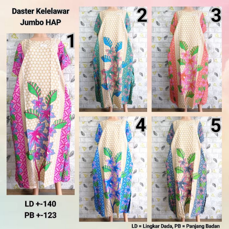 Daster Kelelawar Jumbo HAP LD 140 Adem Lowo FRZN + T. Ring