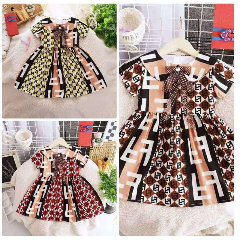 DRESS ANAK IMPORT PREMIUM 1-5 TAHUN FREE BELT CANTIK / DRESS SANTAI ANAK IMPORT PREMIUM