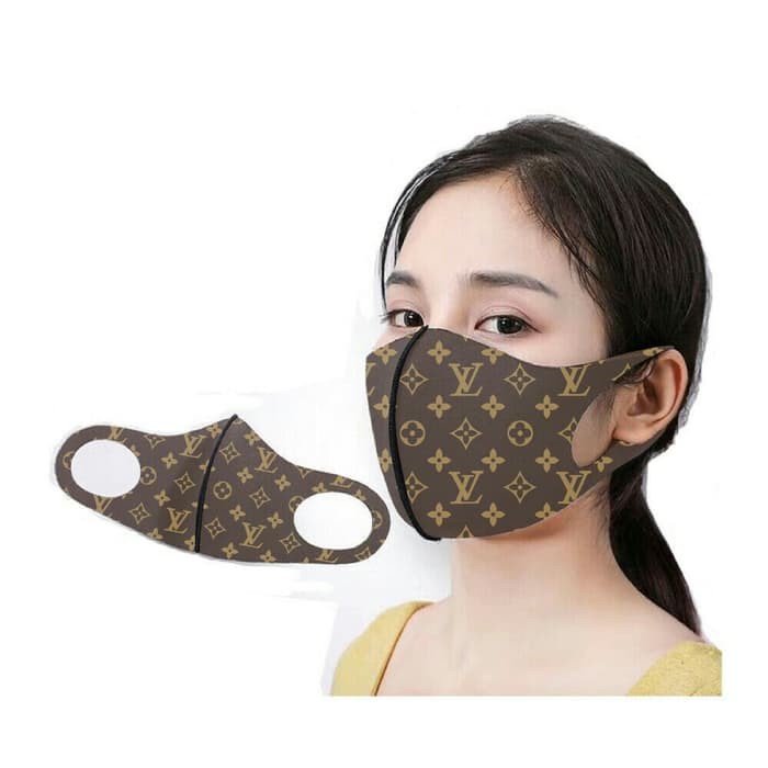 Masker Kain Scuba Motif LV
