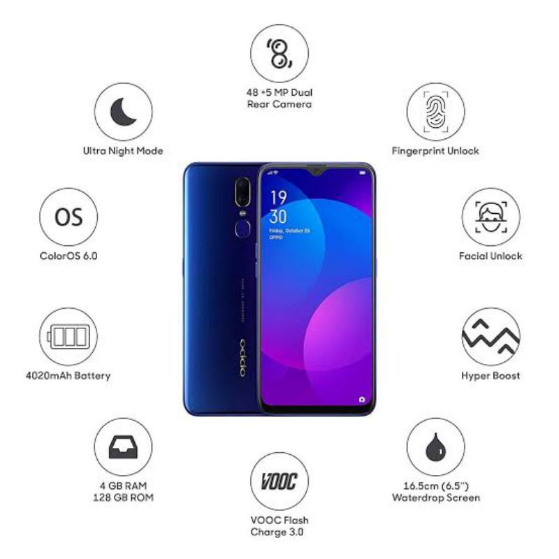 Hp Oppo F11 6gb-128gb Fullset Android Smartphone