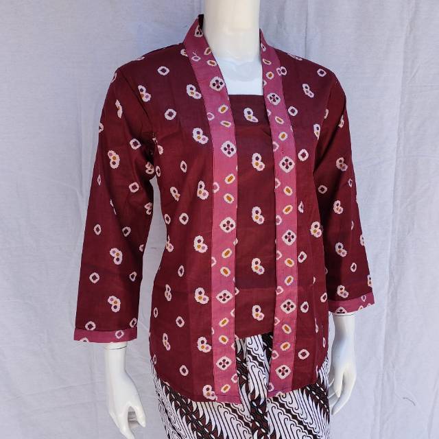 Blus Batik Kutubaru Jumputan/ Kebaya Jumputan Murah / Kebaya Jumputan / Seragam Batik