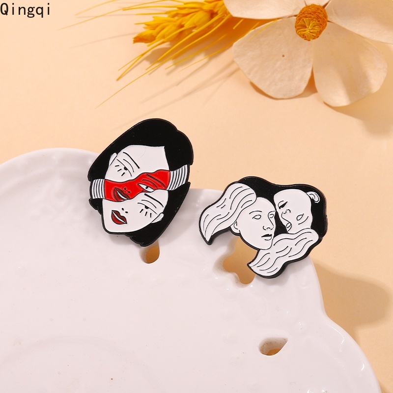 Bros Pin Enamel Desain Wajah Horror Movie Tomie Gaya Gothic Untuk Hadiah