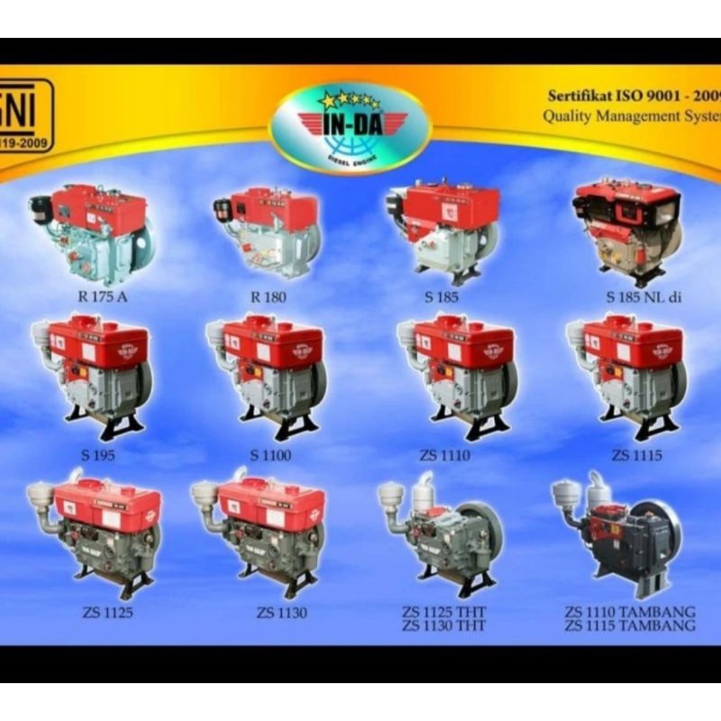 Jual Mesin Diesel Inda S1125 S 1125 ZS1125 ZS 1125 Hopper 30 HP 30 PK ...