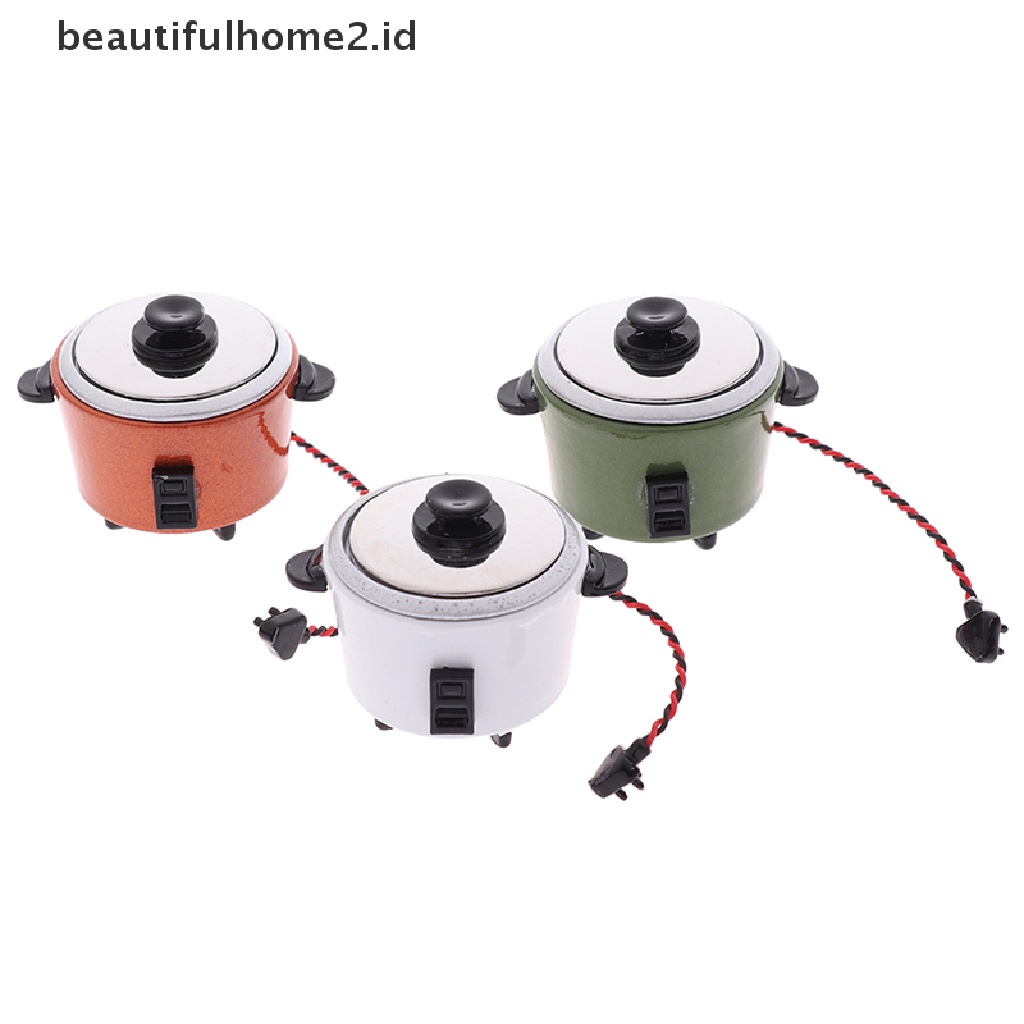 Beautifulhome2. Buku Literatur Dalam Bahasa MandarinId 1pc Miniatur Rice Cooker Skala 1: 12 Untuk Aksesoris Dapur Rumah Boneka