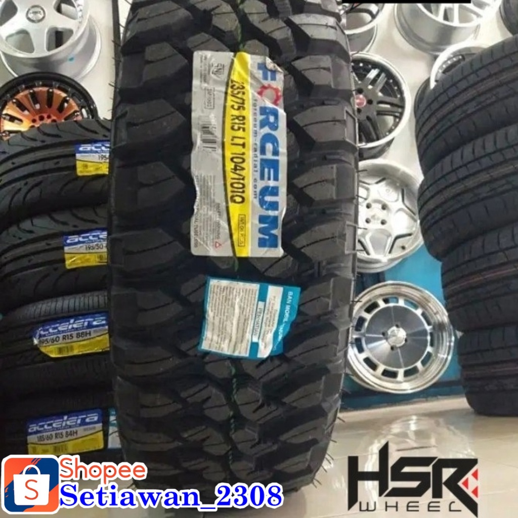 Ban mobil tubles 235/75 R15 MT merek FORCEUM M/T 08PLUS 235 75 R15 ban mobil offroad ring 15 ban kembangan kasar pacul