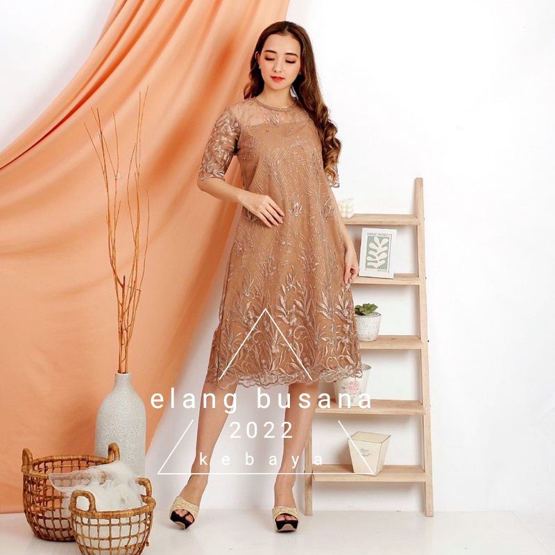 Dress Alea  Tille Glitter Tille Premium Brukat Tille Dres Natal Imlek Brokat dres natalan dres terba