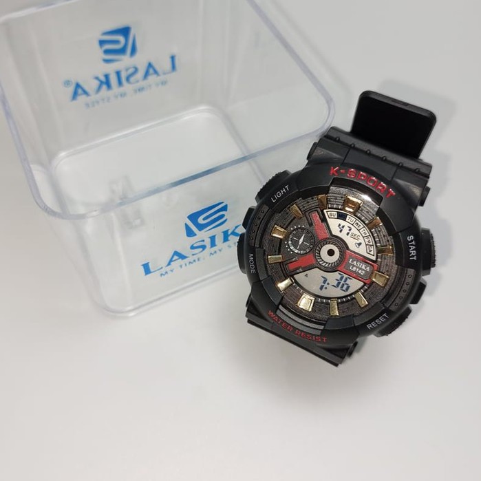 NEW ITEM !!! Jam Tangan Digital Sport Lasika 8142 Water Resistant Free Box Super Premium