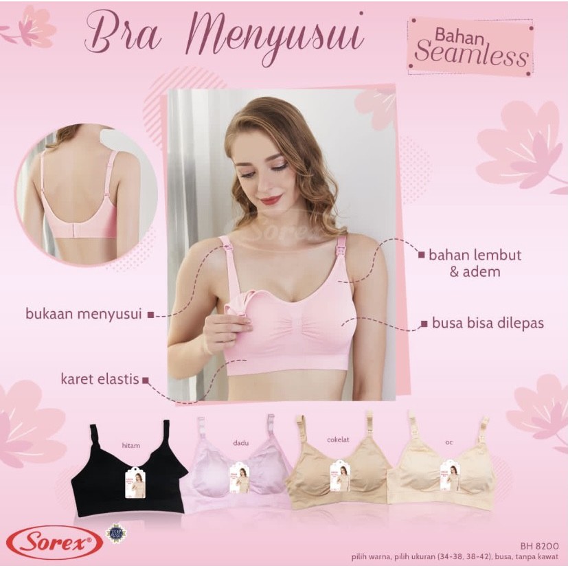 bh bra menyusui maternity sorex 8200 nursing bra