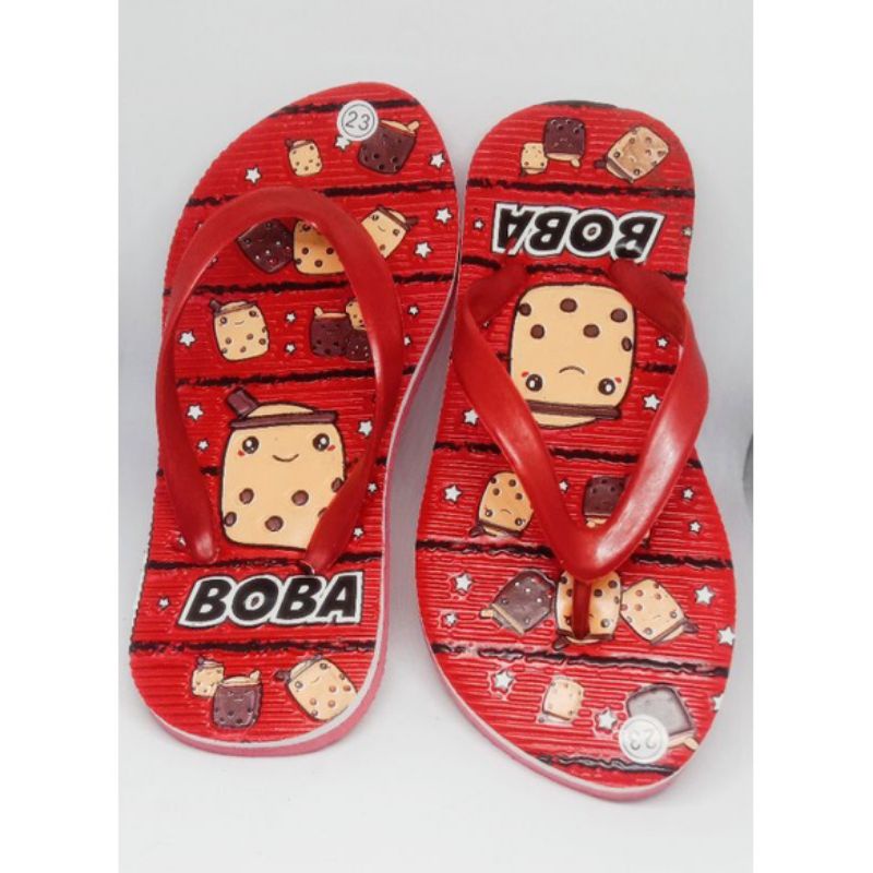 [Size 21-25] SANDAL BOBA SANDAL JEPIT ANAK PEREMPUAN 1-8 TAHUN MOTIF BOBA VIRAL / SANCU SANDAL LUCU ANAK CEWEK