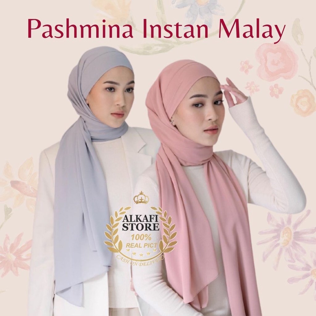 PASHMINA INSTAN MELAYU PASHMINA MALAY BY DOLLASTICWEAR TERLARIS Hijab Instan Pashmina Melayu Instan Diamond