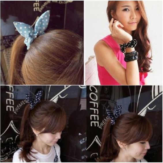 (NCS) COD IKAT RAMBUT PITA Korea Kunciran Imut Lucu Polkadot Import