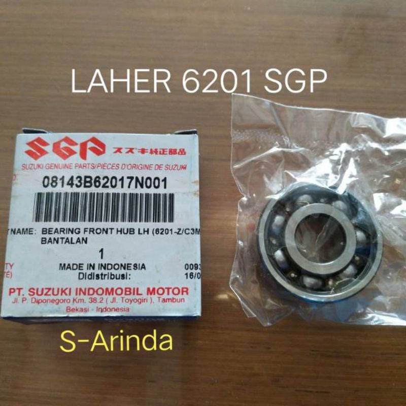 LAHER 6201 LAHER RODA BELAKANG SATRIA FU150 SHOGUN SMASH TITAN BEARING 6201 ORIGINAL SUZUKI ASLI SGP