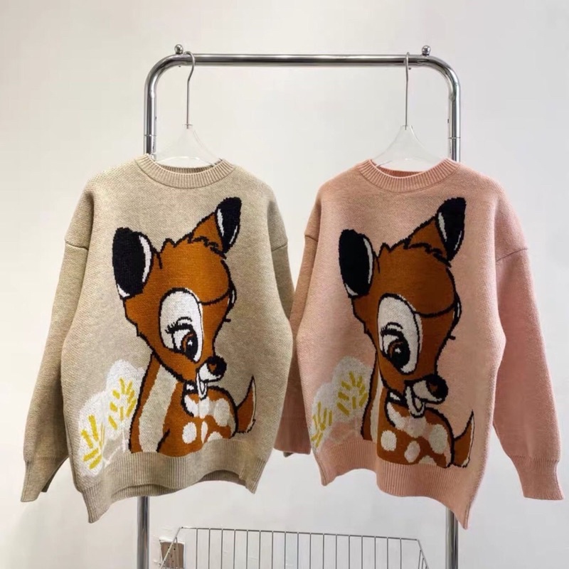 Sweater Rajut Jumbo Import Premium Tiffany Sweater Motif Rusa