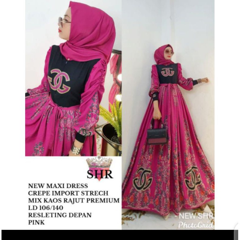 #SHR# ORIGINAL 100%MAXI DRES FLOWER  SHR  KIDS#CREP IMPORT