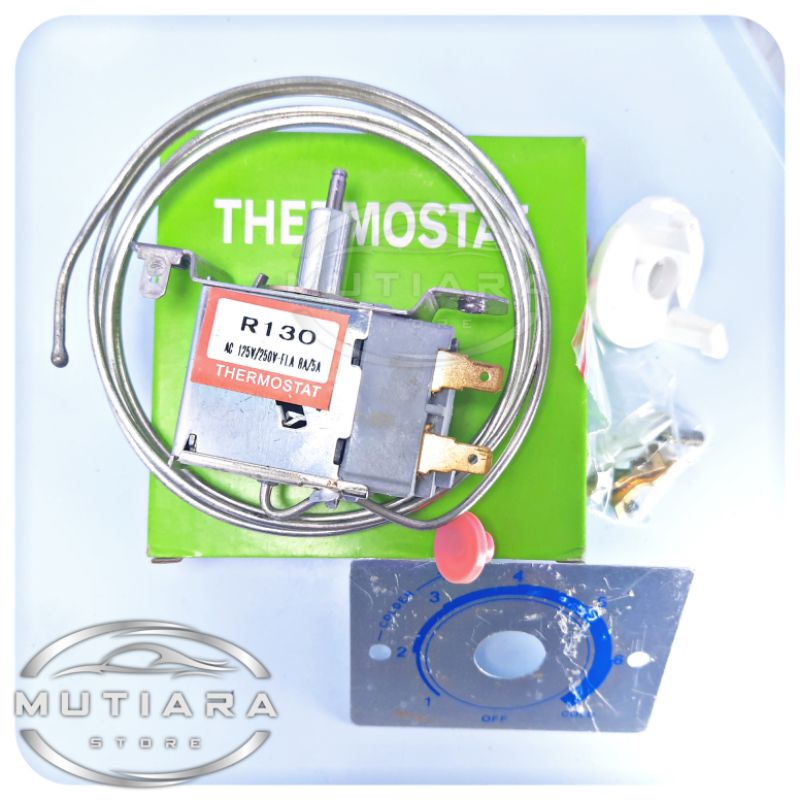 R130 Thermostat Kulkas | Set Knop + Tombol Defrost | Pengatur Suhu Semua Kulkas 1 dan 2 Pintu | LG Polytron Aqua Sanyo | Midea Maspion Panasonic | Toshiba Sharp Sanken | Samsung Mitsubishi