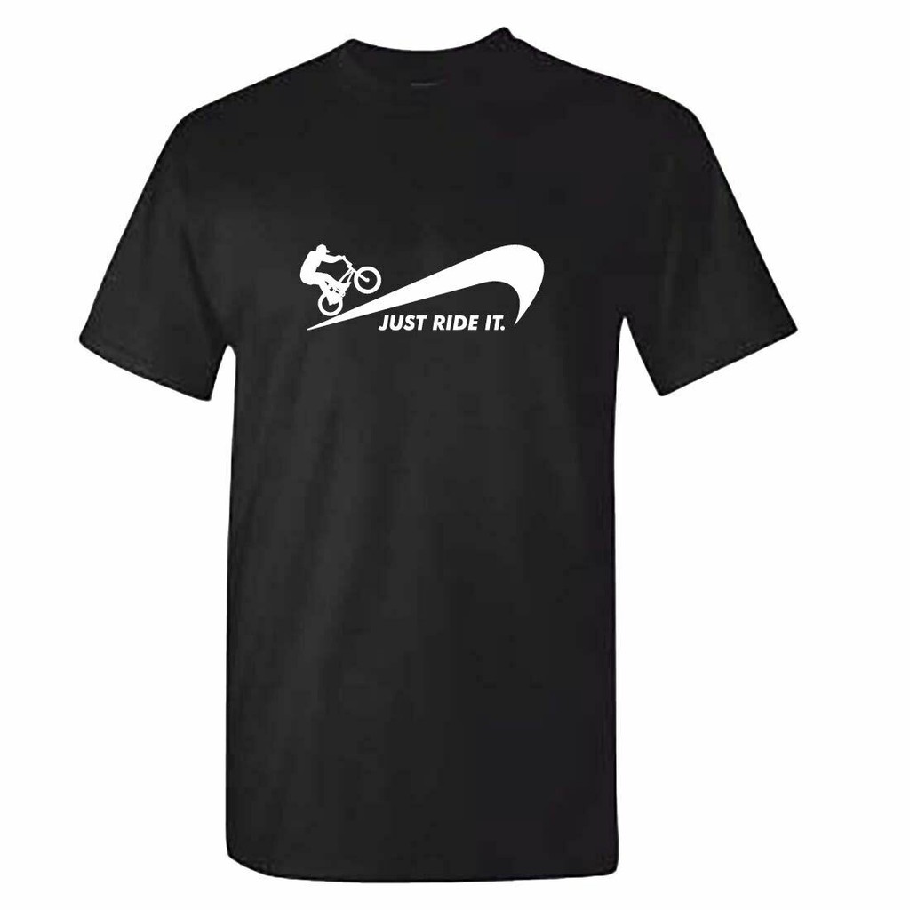 Baju Kaos Cowo BMX JUST RIDE IT Bike Cycling, Kaos Pesepedah, Kaos Hobi Bersepedah - LariseStore