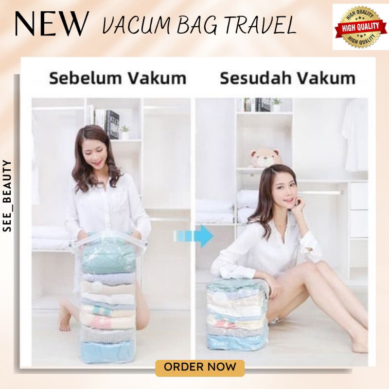 SEETO / Vacum Bag Pakaian Tas Vacum Organizer / Tas Vacum Penyimpanan / Plastik Vacum Kompresi 10207