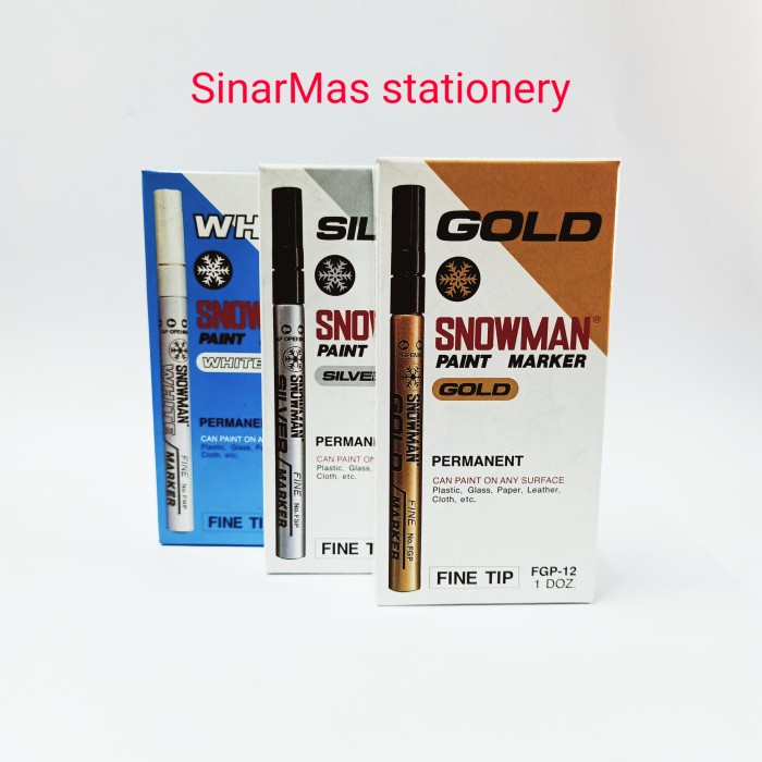 

Hadir Spidol Paint Marker Fine Tip Snowman / Spidol Kecil Permanent Bergaransi