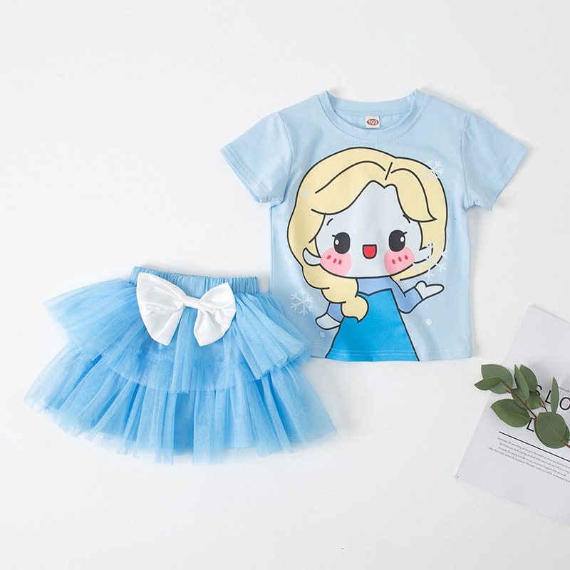 Setelan baju anak princess rok tutu lucu imut IMPORT