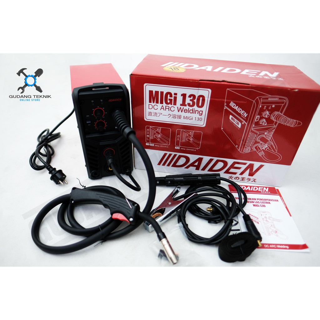 DAIDEN MIGi 130 / Mesin Las CO 2 MIG MAG 130 A Gasless DAIDEN MIGi130 Inventer Las CO2 Travo Las MIG