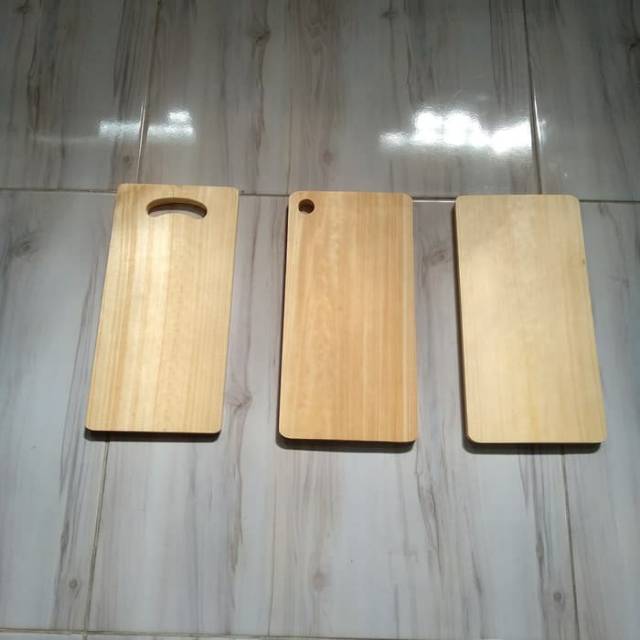 Talenan Kayu Pinus Kotak plong 30 x 15 MURAH TEBAL / Wooden Cutting Board