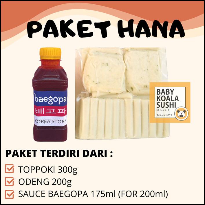

Baegopa Paket Hana 800 G Halal | Toppoki, Odeng & Saus