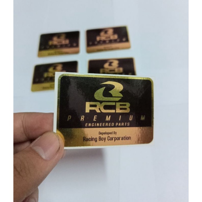 Sticker Stiker Shock RCB Gold