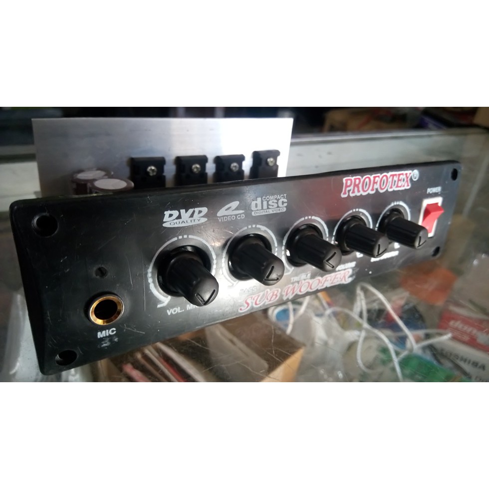 POWER KIT Amplifier MESIN SPEAKER AKTIF KARAOKE PROFOTEX stereo