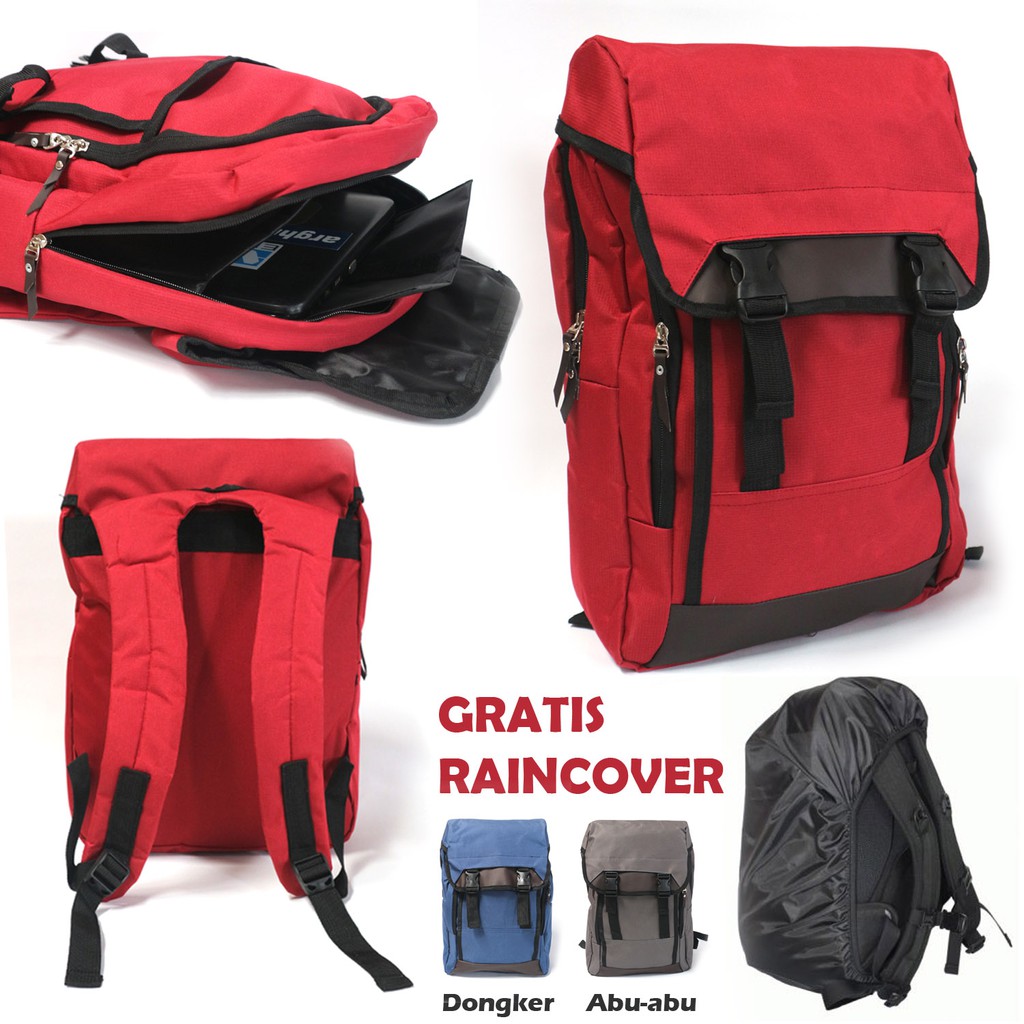 TAS RANSEL DAYPACK / LAPTOP FOOTAGE  GRATIS RAINCOVER